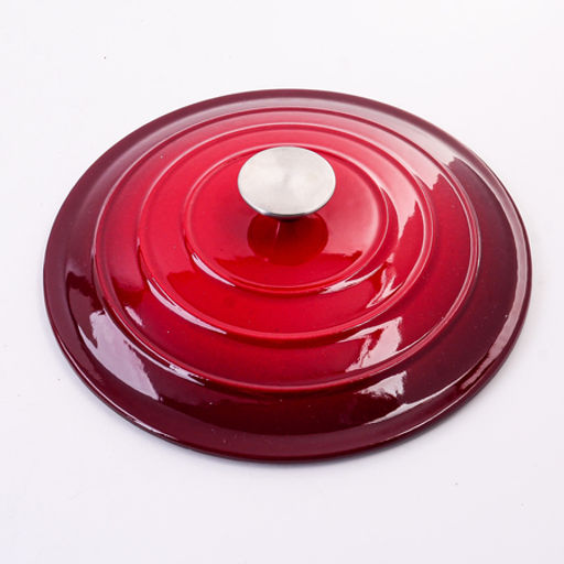 40621 Кастрюля чугун 3,8 л эмаль/покрытие красная MB (х2) - Mayer&boch фото 3