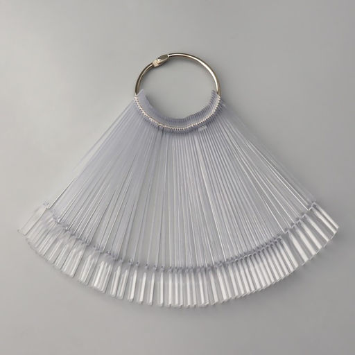 Палитра для лаков на кольце, 50 ногтей, форма мягкий квадрат, прозрачная