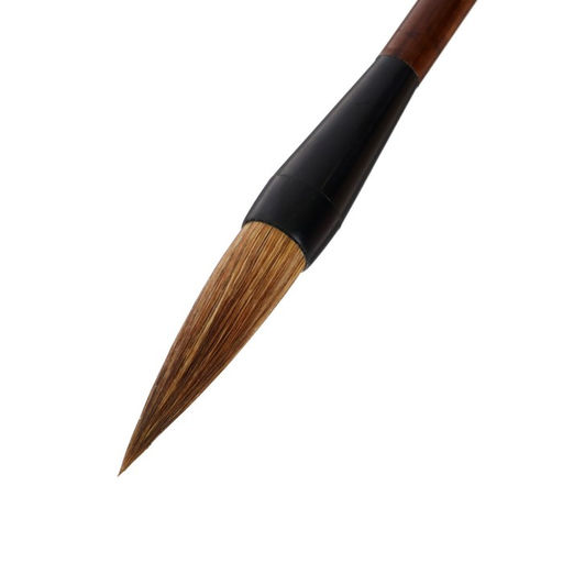 Кисть для каллиграфии, коза, № 8, круглая, деревянная ручка, в блистере