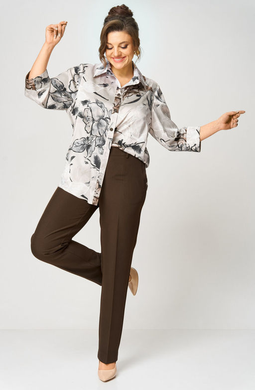 Брюки БелЭльСтиль 609 коричневый1 фото 5