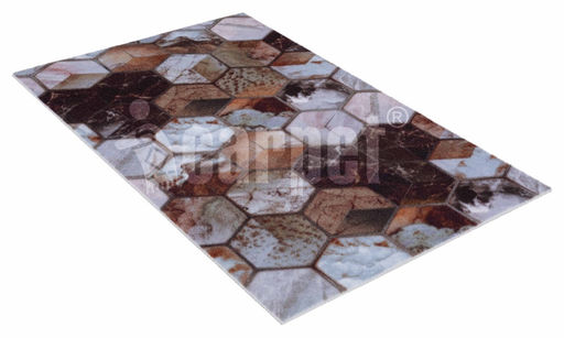 Коврик вырезной icarpet PRINT антискользящий (107) "Соты Фэншуй" 40х60