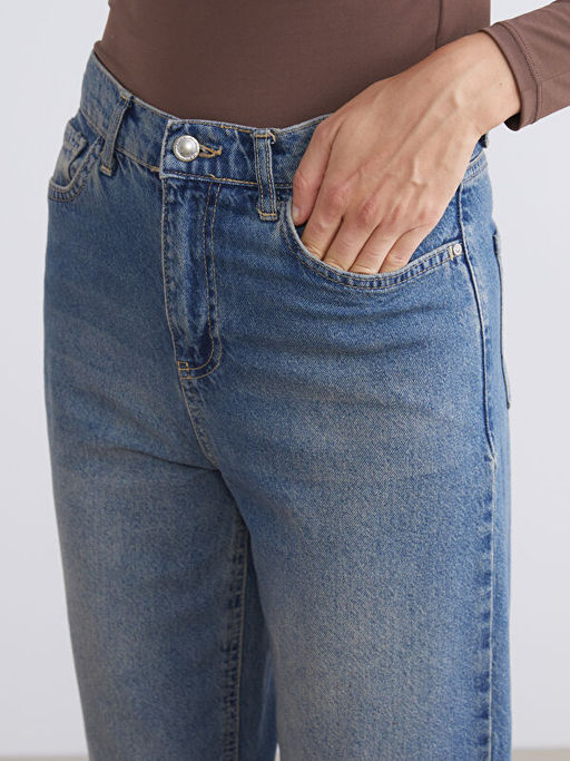 Straight Fit Kad?n Jean Pantolon