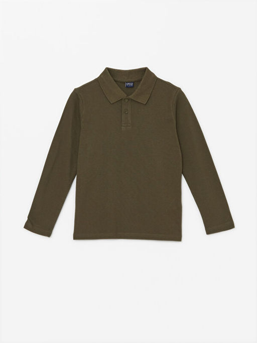 Polo Yaka Basic Uzun Kollu Erkek ?ocuk Ti??rt
