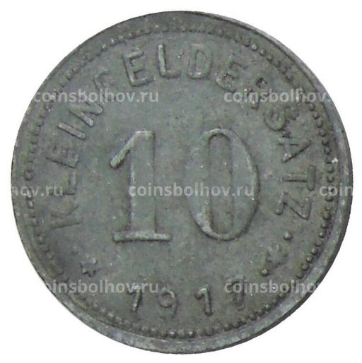Монета 10 пфеннигов 1917 года Германия Нотгельд  Айслебен