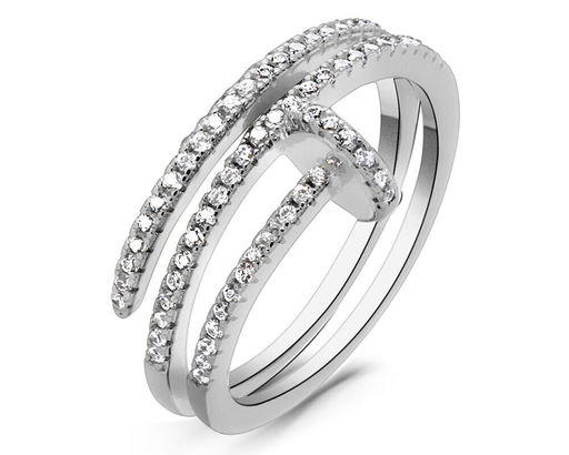 Кольцо из серебра куб.циркон., МЦВА358