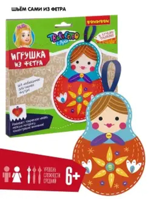 Набор для творчества BONDIBON. Игрушка из фетра. Матрешка. В лучших традициях!  фото 2