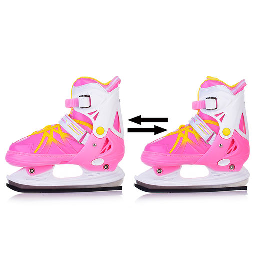 Коньки (размер S30-34) розовые, в сумке