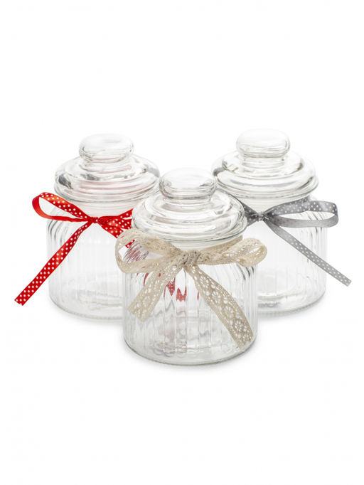 FLEUR Банка стеклянная с крышкой 650мл ABF135W