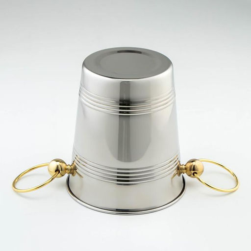 Ведро для льда «Классик», 2.1 л, 20.5×16×17.5 см, золотые ручки, нержавеющая 201 сталь