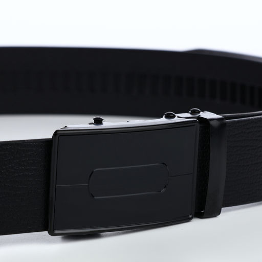 Ремень мужской, 120×3.5 см, металлическая пряжка автомат, регулируемая длина, чёрный