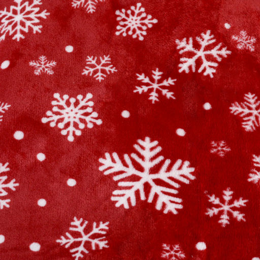 Плед флисовый 150х200 см Красный со снежинками / GP611-5 /уп 100/ - Галеонтрейд фото 3