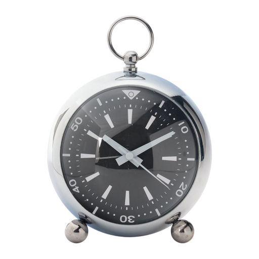 Часы - будильник настольные, плавный ход, на батарейках, подсветка, 14×13×7 см, d=11 см