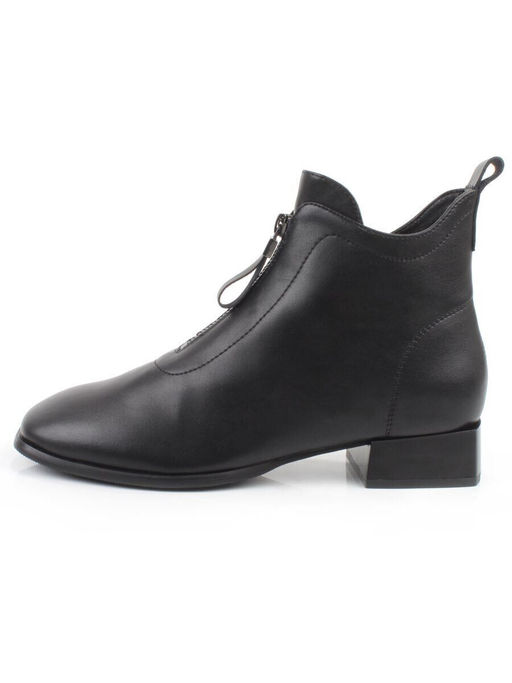 01-M43-16 BLACK Ботинки демисезонные женские (натуральная кожа)