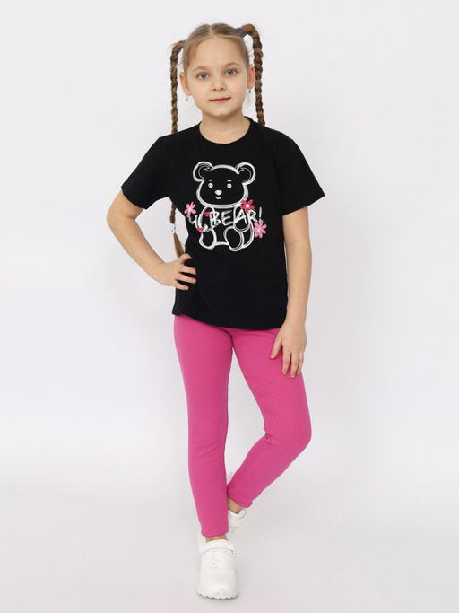 CRB wear/ HSKG 63844-22 Футболка для девочки,черный/Ex.Cherubino  фото 2