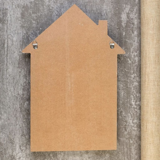 Ключница настенная Домик с букетиком, декоративные крючки, дерево, 34?2.5?24 см