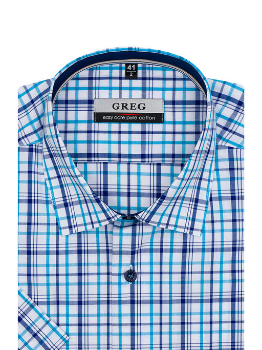 Сорочка мужская короткий рукав GREG 225/201/8951/Z/1p  фото 2