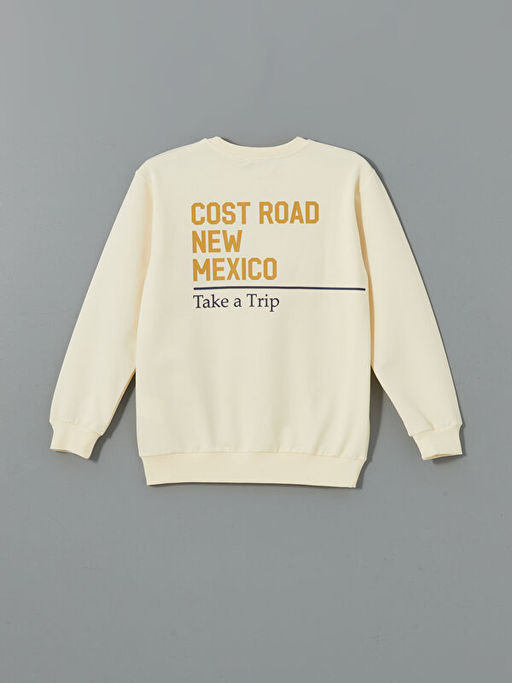 Bisiklet Yaka Bask?l? Erkek ?ocuk Sweatshirt - Waikiki фото 2