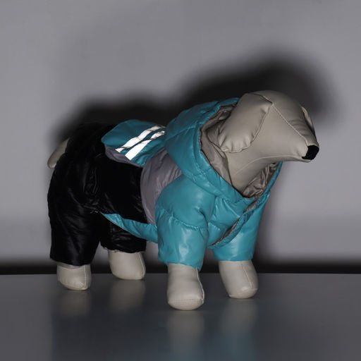 Комбинезон Анорак светоотражающий, размер 10 (ДС 25, ОГ 34, ОШ 24 см), чёрно-голубой - Simaland фото 14