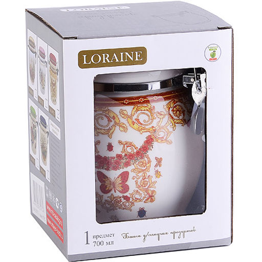 30773 Банка для сыпучих 700мл Романтика дол/металл LR (х36) - Mayer&boch фото 4