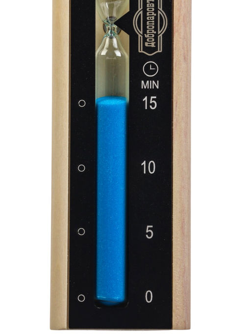 Часы песочные для бани и сауны, 15 мин, деревянные, алюминий, сосна