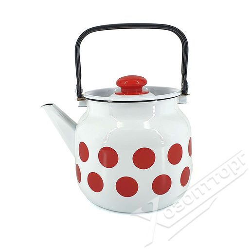 Чайник для плиты 3,5л 2713П2/4Рч "Горох красный"