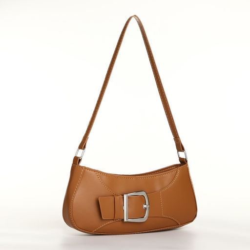 Сумка женская багет на молнии, цвет рыжий - Simaland фото 3