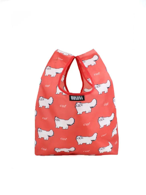 Мод.3, Сумка-майка маленькая Принт (SS3pr). Кошки на красном НОВИНКА!!! - Moshna фото 2