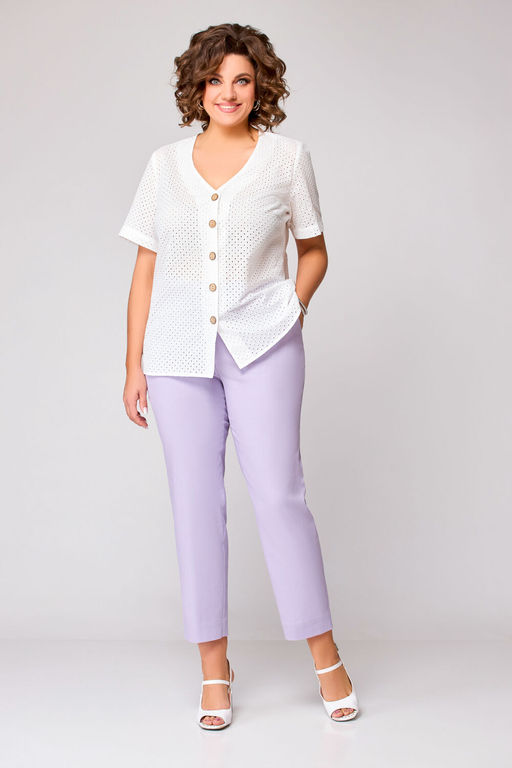 Блуза Swallow 803.2 черный+серебряный узор фото 395