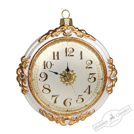 Часы брегет "Зимнее барокко" (стекло) 10х2,5х11 см