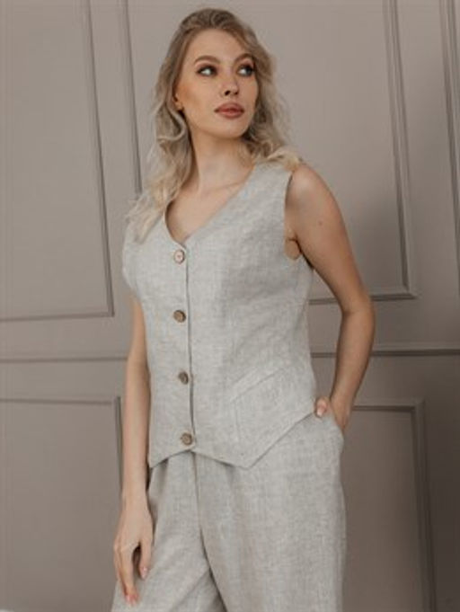 .жилет лен 60%, вискоза 40% - Волтри фото 2