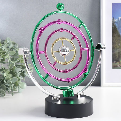 Маятник настольный антистресс «Планета с орбитами», 23.5×22×2.5 см