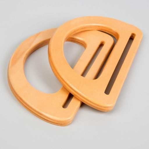 Ручки для сумки деревянные, 10×18 см, 2 шт., бежевые