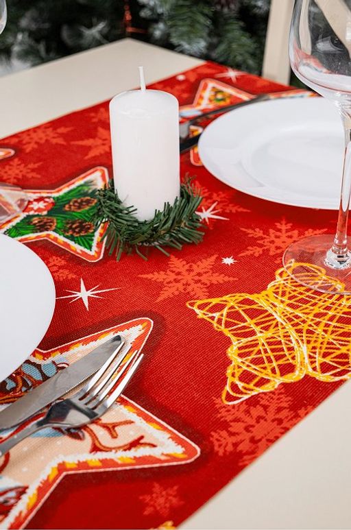 Дорожка на стол из рогожки 145x45 Happy Fox Home  фото 16