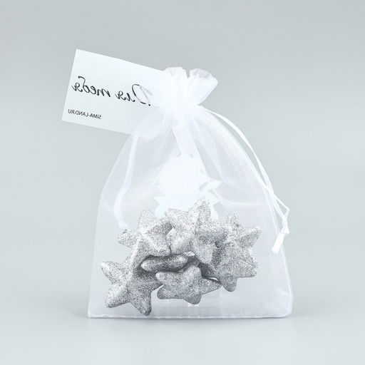 Цена за 5 шт. Мешочек подарочный из фатина с термонаклейкой Роза, 11?16 см  1.5 см