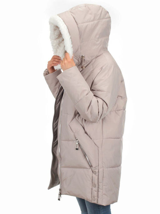 Y23-868 BEIGE Куртка зимняя женская (тинсулейт) - Фабричный китай фото 10
