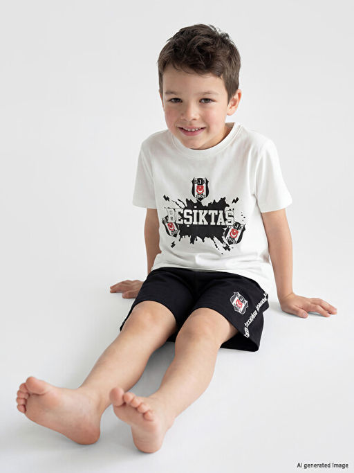 Пижамный комплект Beşiktaş для мальчика с шортами
