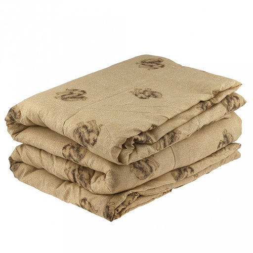 Одеяло 1,5 спальное "Н" "Верблюд", универсальное/всесезонное, 140х205 см, наполнитель 300г/м2, термоскрепленная верблюжья шерсть (30%/70%п/э), чехол поплекс "Премиум" (п/э 100%) стеганое, упак "Компакт" пакет ПВХ, еврослот, д25х55см/1кг, "Домашняя мо
