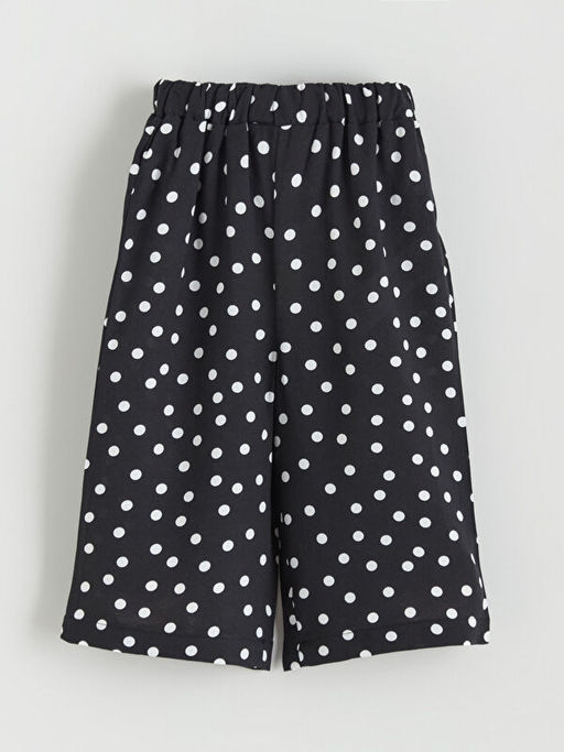 Beli Lastikli Puantiyeli K?z ?ocuk Pantolon