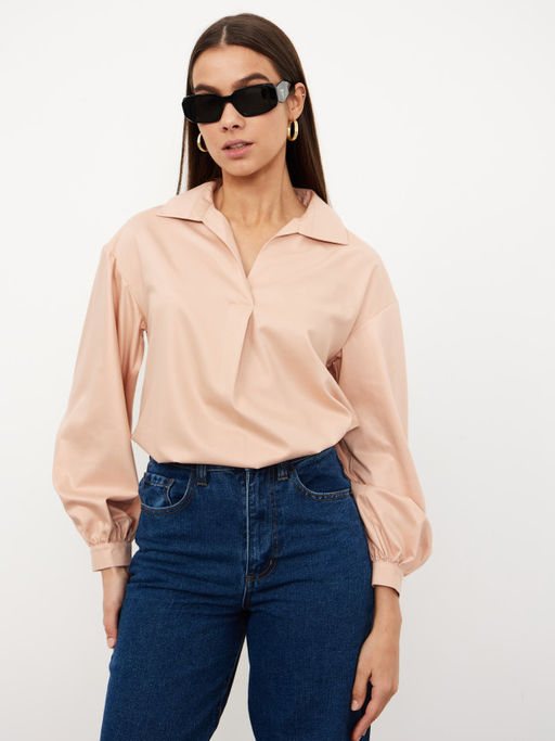 Новинка!  Рубашка "Симона" персиковый