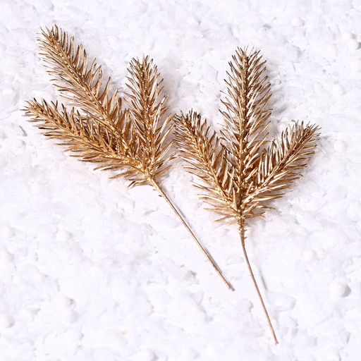 Ветка декоративная новогодняя, набор 2 шт., размер 1 шт. — 17×7 см