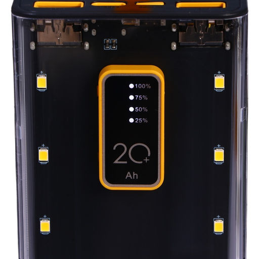 Внешний портативный аккумулятор CRR-33, 20000 мАч, 2USB, Type-C, 2 А, с дисплеем, чёрный