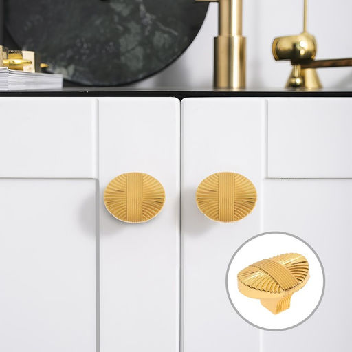 Ручка-кнопка CAPPIO, цинк, d=35 мм, цвет золото