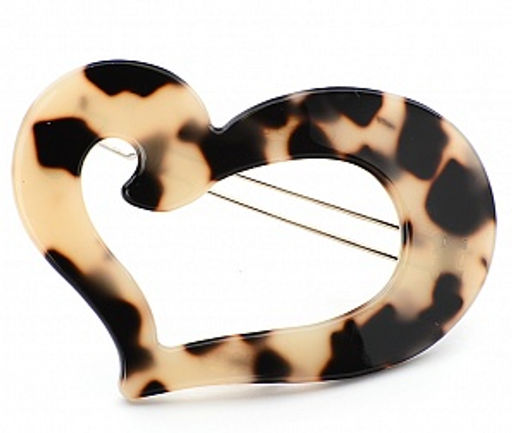 Заколка Сердце PY0450 бежевый