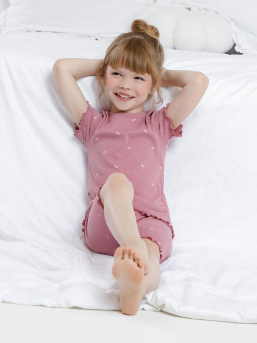 К 1632/пепельная роза,маленькие листья пижама для дев - Crockid фото 4