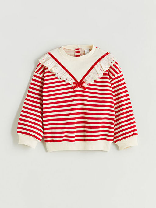 Bisiklet Yaka K?z ?ocuk Sweatshirt