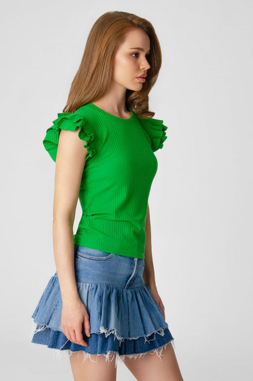 Арт. 3401/6 Футболка женская 42-50 (5 шт) Цвет:зеленый - Калинка фото 6