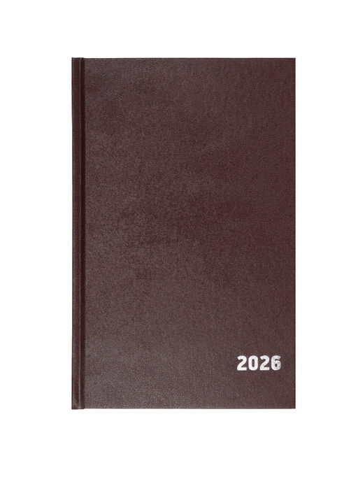 Ежедневник датир 2026г А5 168л, б/вин, коричневый