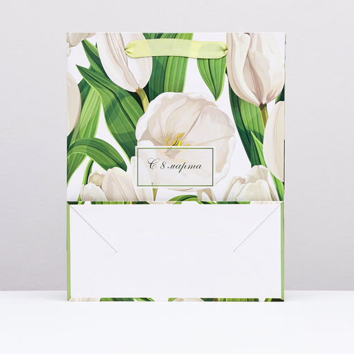 Цена за 2 шт. Пакет ламинированный С 8 марта, 25.5?30?9 см