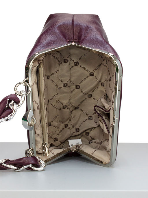 LACCOMA сумка Паола-22-Л815-ежевичный эко кожа хлопок фото 4