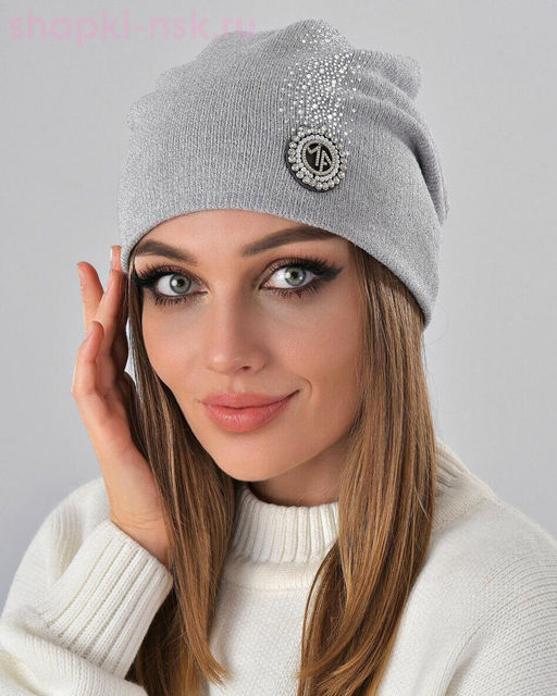 Люрекс трикотаж Шапка женская (56-58)